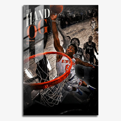 Flex Designs Metal Poster The Hand of OG Anunoby Spotlight 11 x 17" Home Goods - Sports  Metal Poster