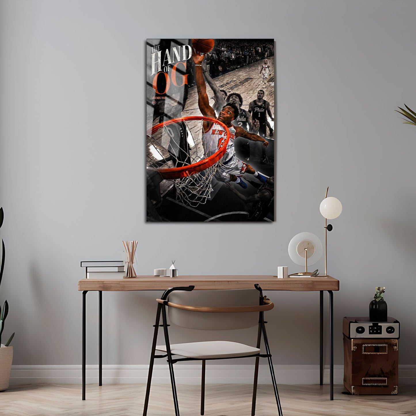 Flex Designs Metal Poster The Hand of OG Anunoby Spotlight 5 x 7" Home Goods - Sports  Metal Poster