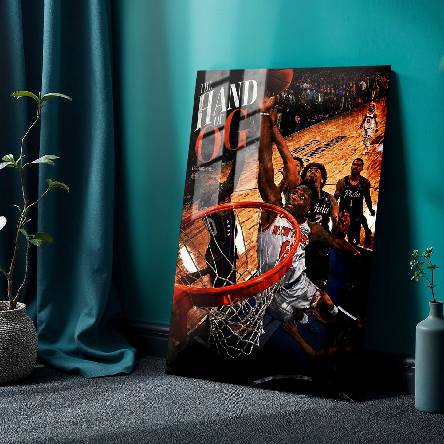 Flex Designs Metal Poster The Hand of OG Anunoby Spotlight 24 x 36" Home Goods - Sports  Metal Poster