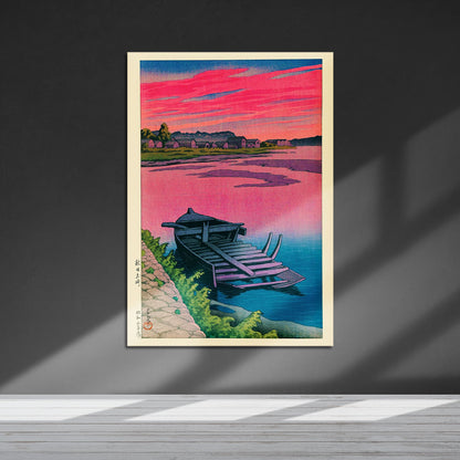 Flex Designs Metal Poster Akita Tsuchizaki by Kawase Hasui 5 x 7" Home Goods - Artist Artwork  Metal Poster