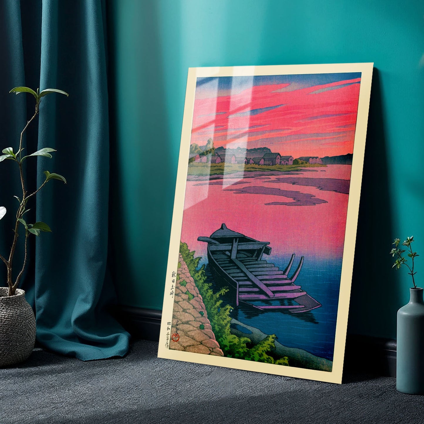 Flex Designs Metal Poster Akita Tsuchizaki by Kawase Hasui 24 x 36" Home Goods - Artist Artwork  Metal Poster