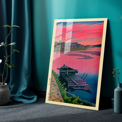Flex Designs Metal Poster Akita Tsuchizaki by Kawase Hasui 24 x 36" Home Goods - Artist Artwork  Metal Poster