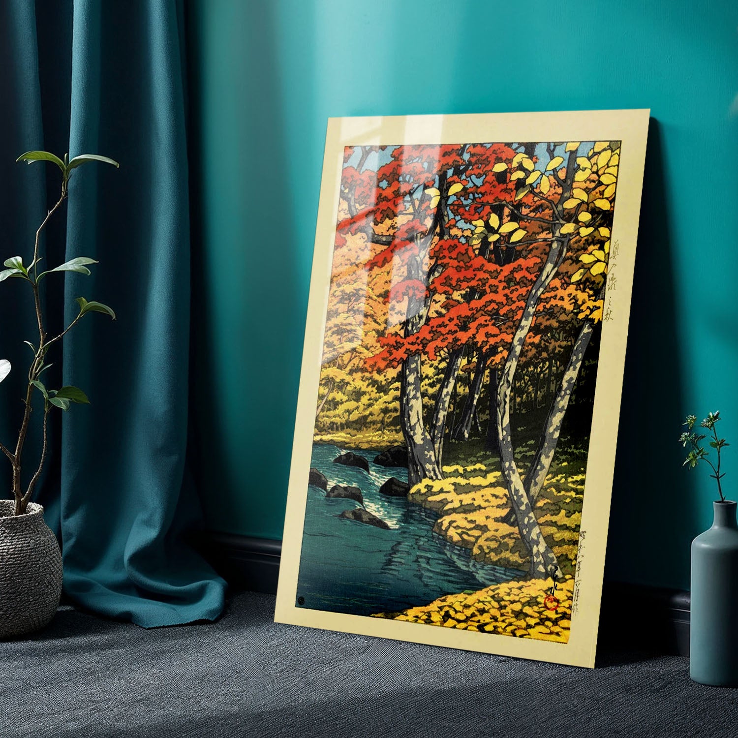 Flex Designs Metal Poster Autumn In Oirase by Kawase Hasui 24 x 36" Home Goods - Artist Artwork  Metal Poster