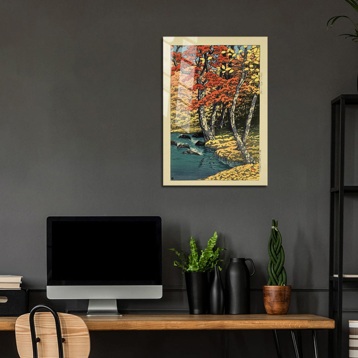 Flex Designs Metal Poster Autumn In Oirase by Kawase Hasui 24 x 36" Home Goods - Artist Artwork  Metal Poster