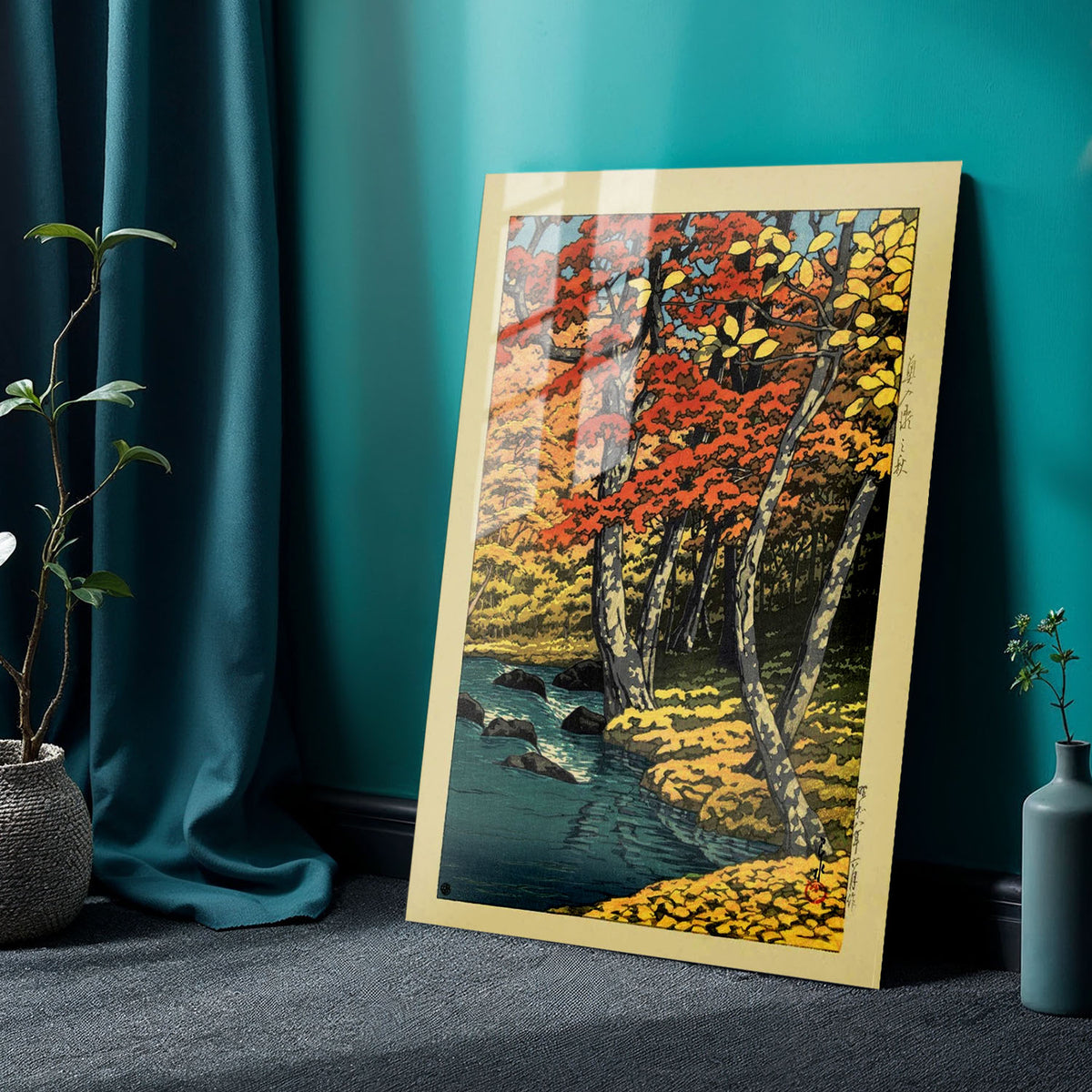 Flex Designs Metal Poster Autumn In Oirase by Kawase Hasui 24 x 36" Home Goods - Artist Artwork  Metal Poster