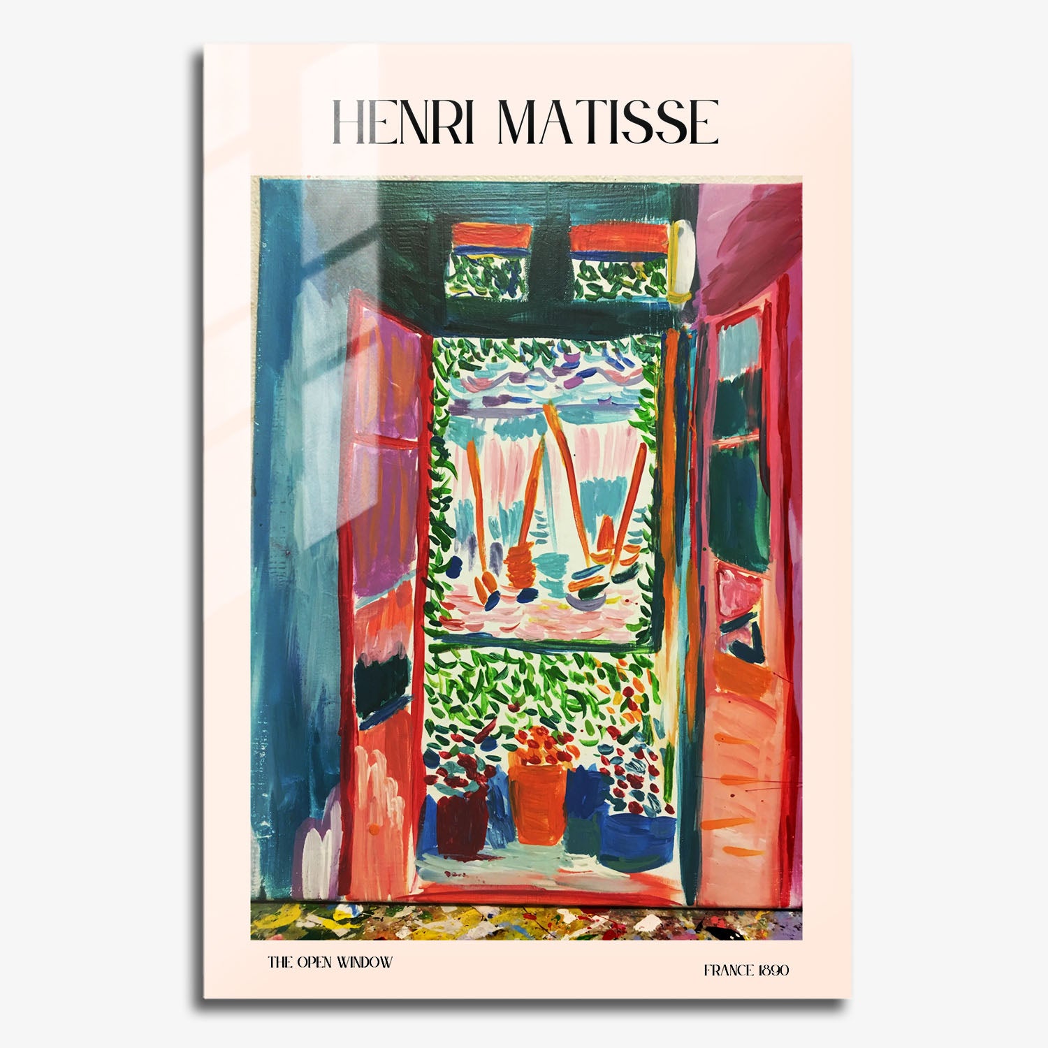 Flex Designs Metal Poster The Open Window by Henri Matisse 11 x 17" Home Goods - Artist Artwork  Metal Poster