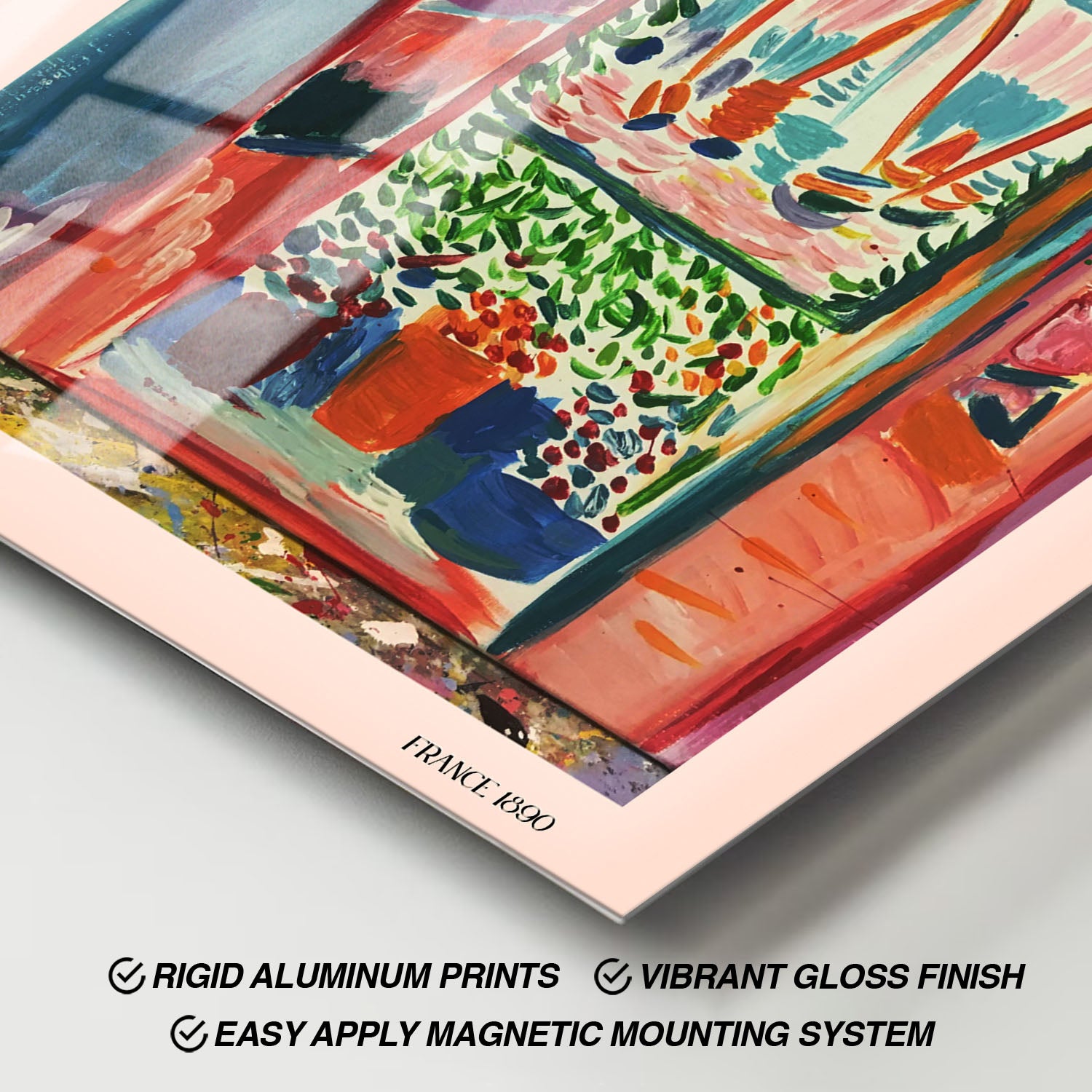 Flex Designs Metal Poster The Open Window by Henri Matisse 11 x 17" Home Goods - Artist Artwork  Metal Poster