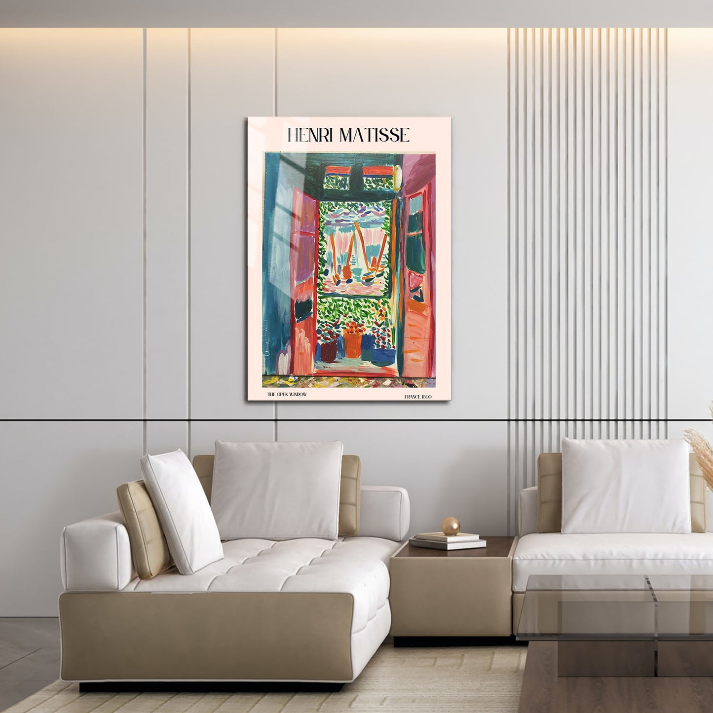 Flex Designs Metal Poster The Open Window by Henri Matisse 16 x 24" Home Goods - Artist Artwork  Metal Poster
