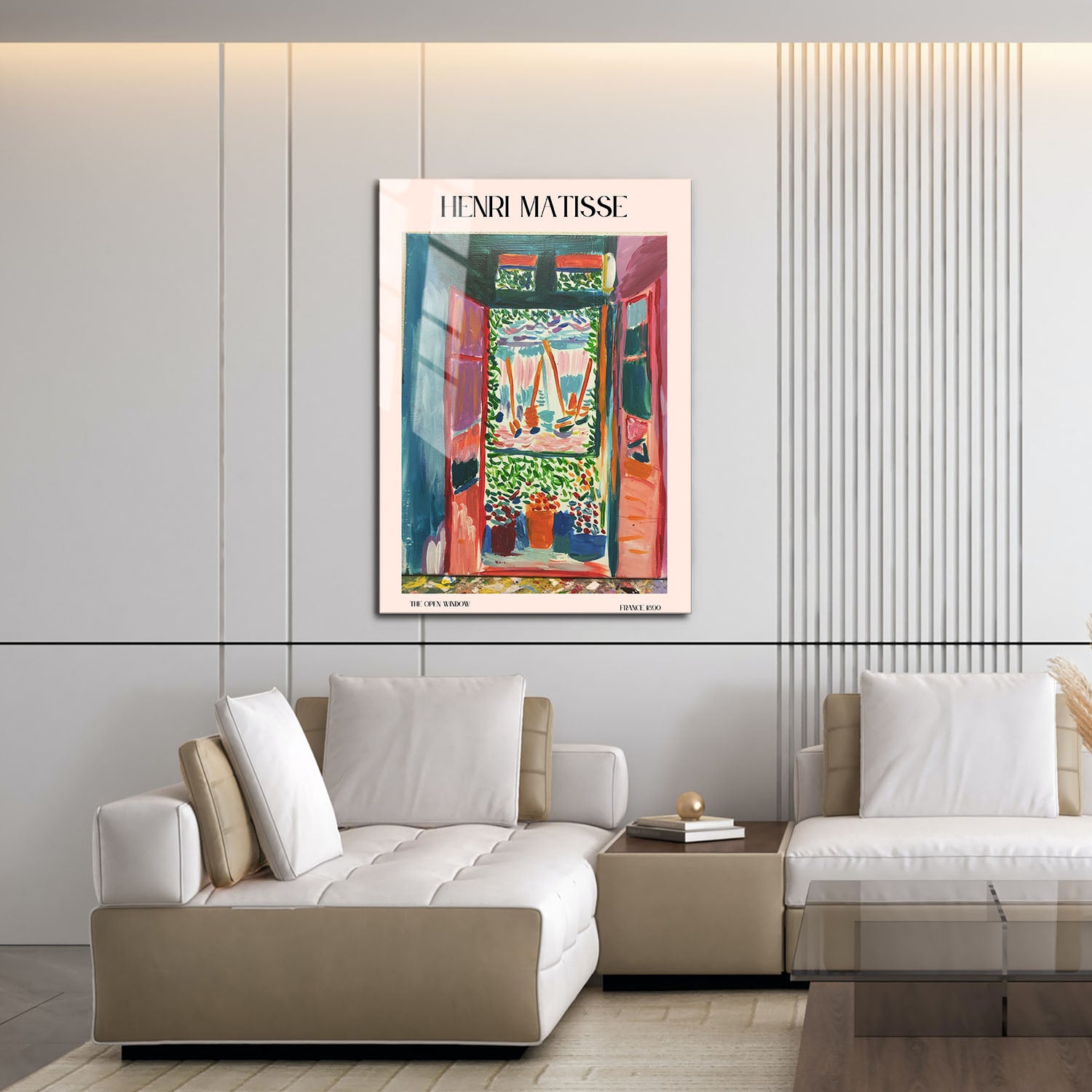 Flex Designs Metal Poster The Open Window by Henri Matisse 16 x 24" Home Goods - Artist Artwork  Metal Poster
