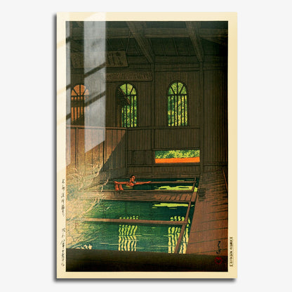 Flex Designs Metal Poster Joshu Hoshi Onsen by Kawase Hasui 11 x 17" Home Goods - Artist Artwork  Metal Poster