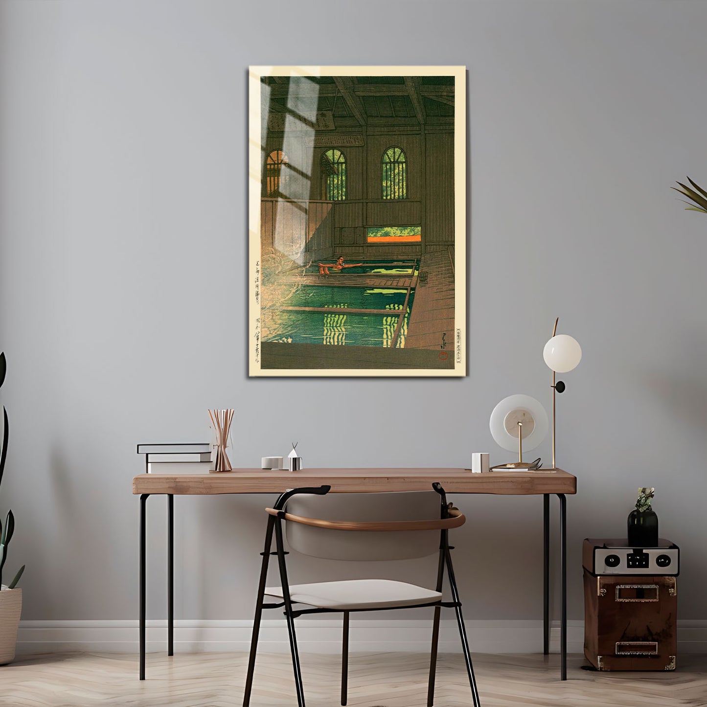 Flex Designs Metal Poster Joshu Hoshi Onsen by Kawase Hasui 5 x 7" Home Goods - Artist Artwork  Metal Poster