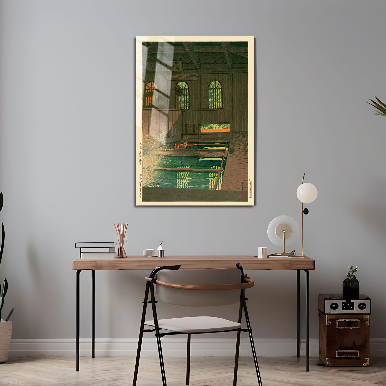 Flex Designs Metal Poster Joshu Hoshi Onsen by Kawase Hasui 5 x 7" Home Goods - Artist Artwork  Metal Poster
