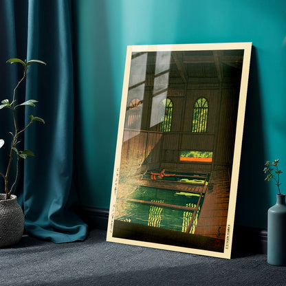 Flex Designs Metal Poster Joshu Hoshi Onsen by Kawase Hasui 24 x 36" Home Goods - Artist Artwork  Metal Poster
