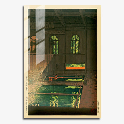Flex Designs Metal Poster Joshu Hoshi Onsen by Kawase Hasui 11 x 17" Home Goods - Artist Artwork  Metal Poster