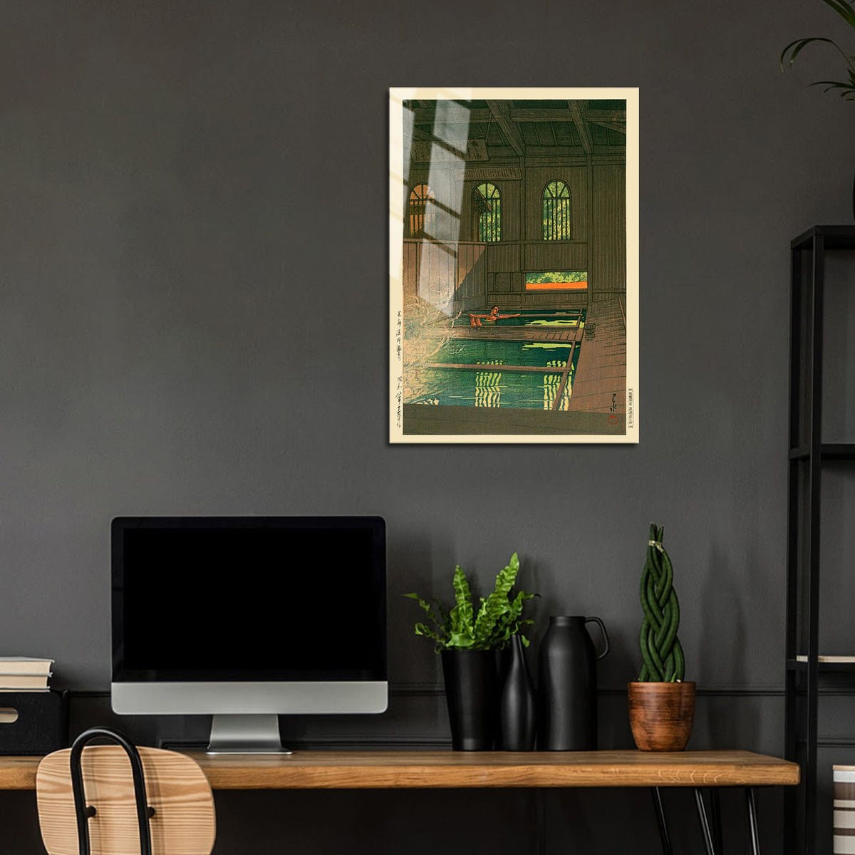 Flex Designs Metal Poster Joshu Hoshi Onsen by Kawase Hasui 24 x 36" Home Goods - Artist Artwork  Metal Poster