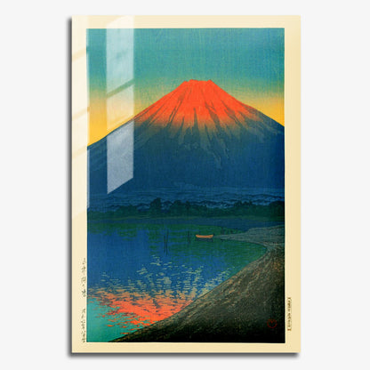 Flex Designs Metal Poster Lake Yamanaka and Mt Fuji by Kawase Hasui 11 x 17" Home Goods - Artist Artwork  Metal Poster