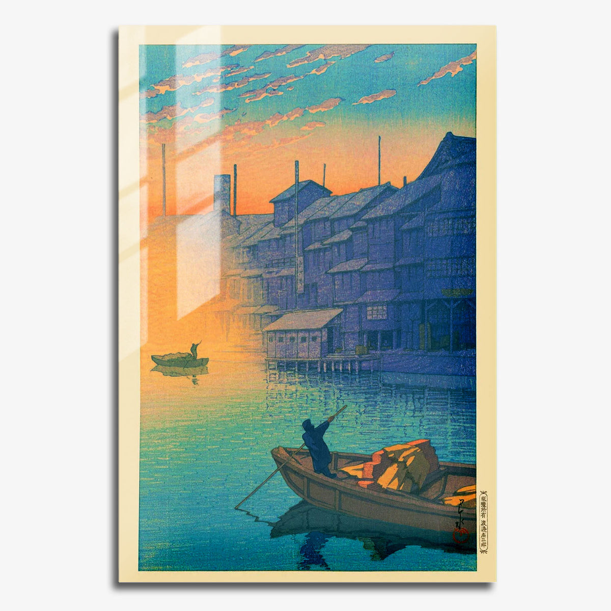 Flex Designs Metal Poster Morning At Dotonbori In Osaka by Kawase Hasui 11 x 17" Home Goods - Artist Artwork  Metal Poster