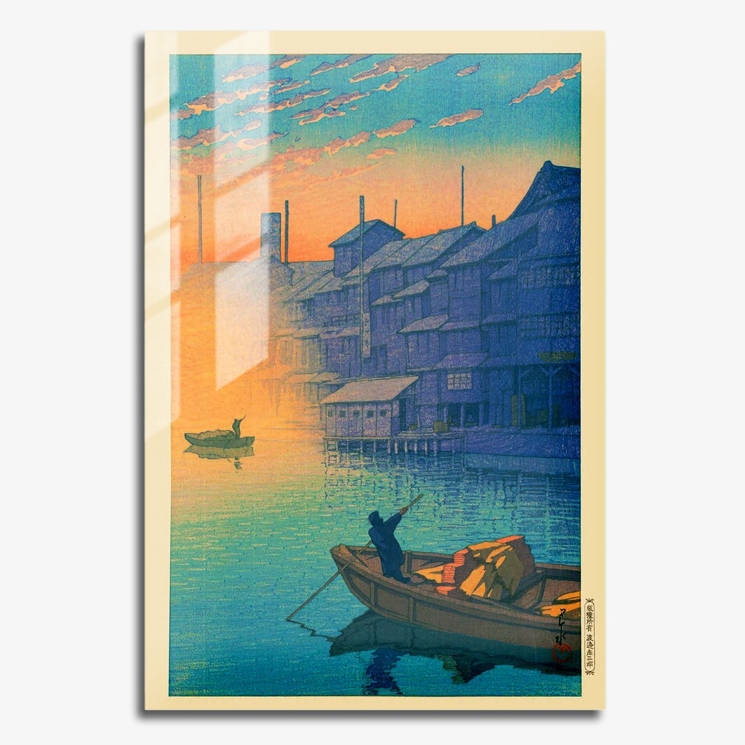Flex Designs Metal Poster Morning At Dotonbori In Osaka by Kawase Hasui 11 x 17" Home Goods - Artist Artwork  Metal Poster