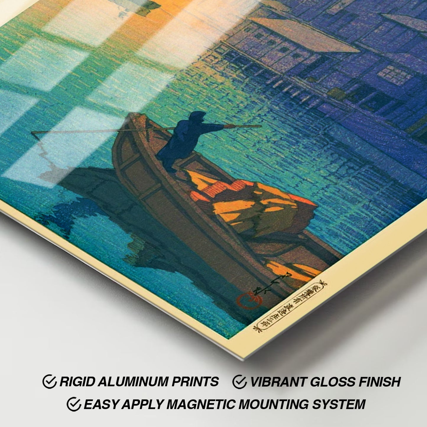 Flex Designs Metal Poster Morning At Dotonbori In Osaka by Kawase Hasui 11 x 17" Home Goods - Artist Artwork  Metal Poster