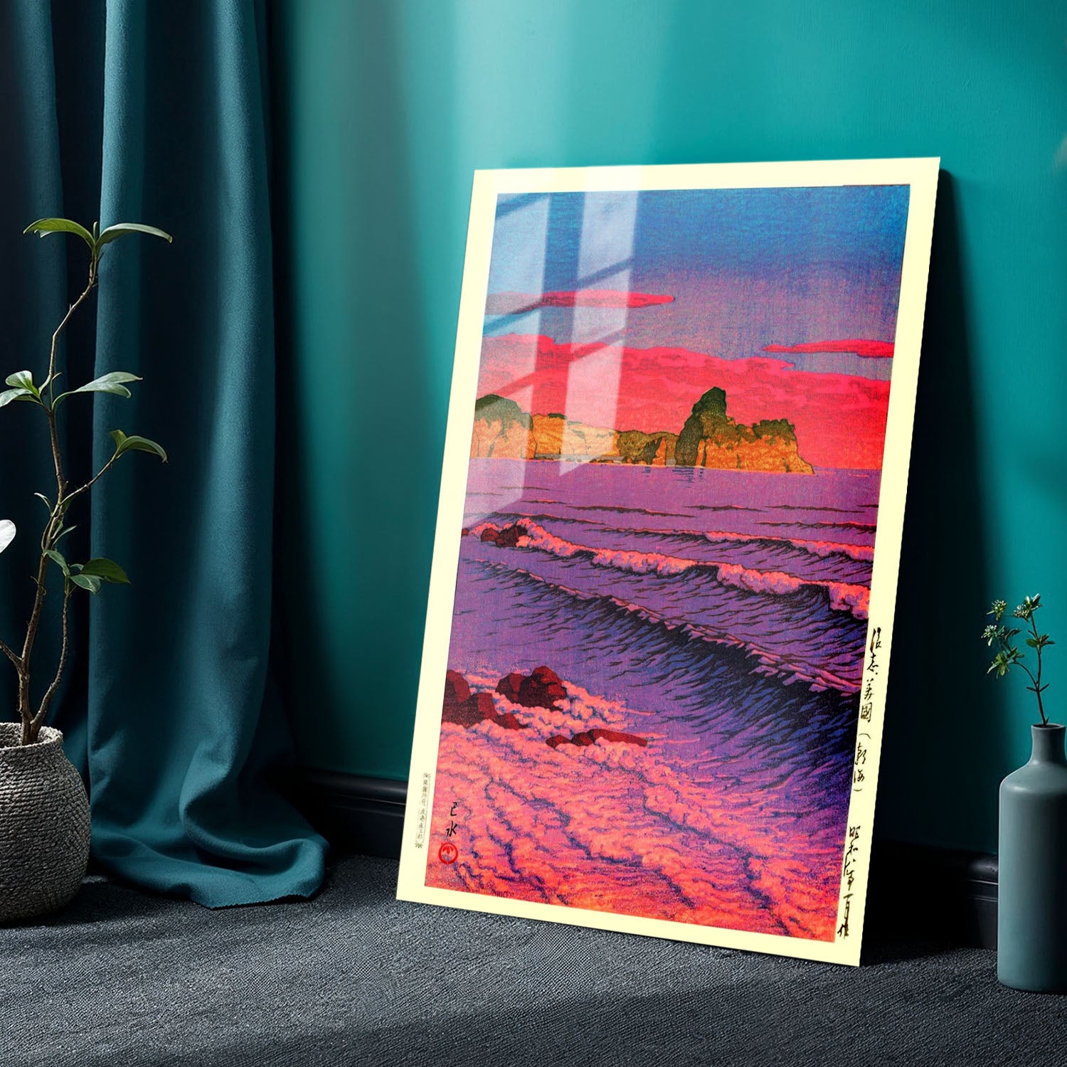 Flex Designs Metal Poster Morning Sea At Shiribeshi by Kawase Hasui 24 x 36" Home Goods - Artist Artwork  Metal Poster