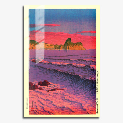 Flex Designs Metal Poster Morning Sea At Shiribeshi by Kawase Hasui 11 x 17" Home Goods - Artist Artwork  Metal Poster