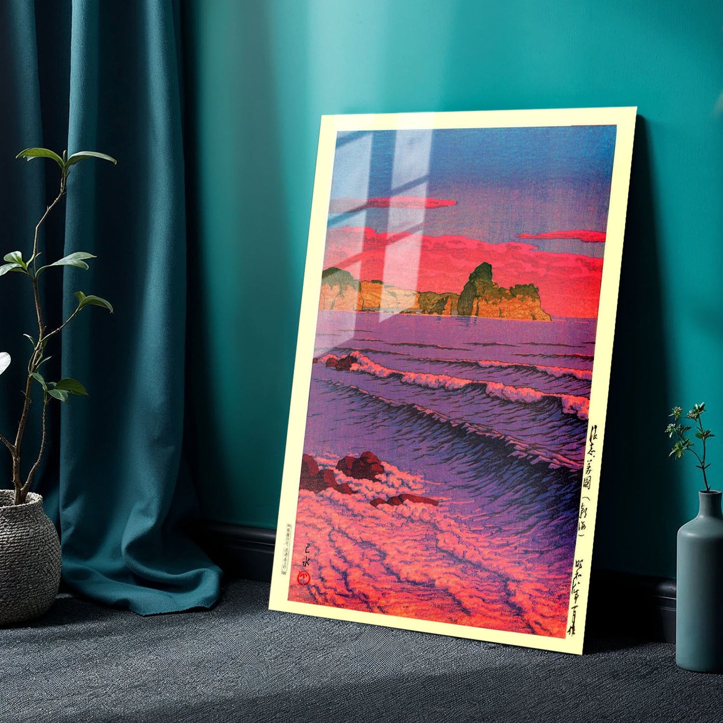 Flex Designs Metal Poster Morning Sea At Shiribeshi by Kawase Hasui 24 x 36" Home Goods - Artist Artwork  Metal Poster