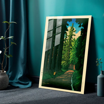 Flex Designs Metal Poster Road To Nikko by Kawase Hasui 24 x 36" Home Goods - Artist Artwork  Metal Poster
