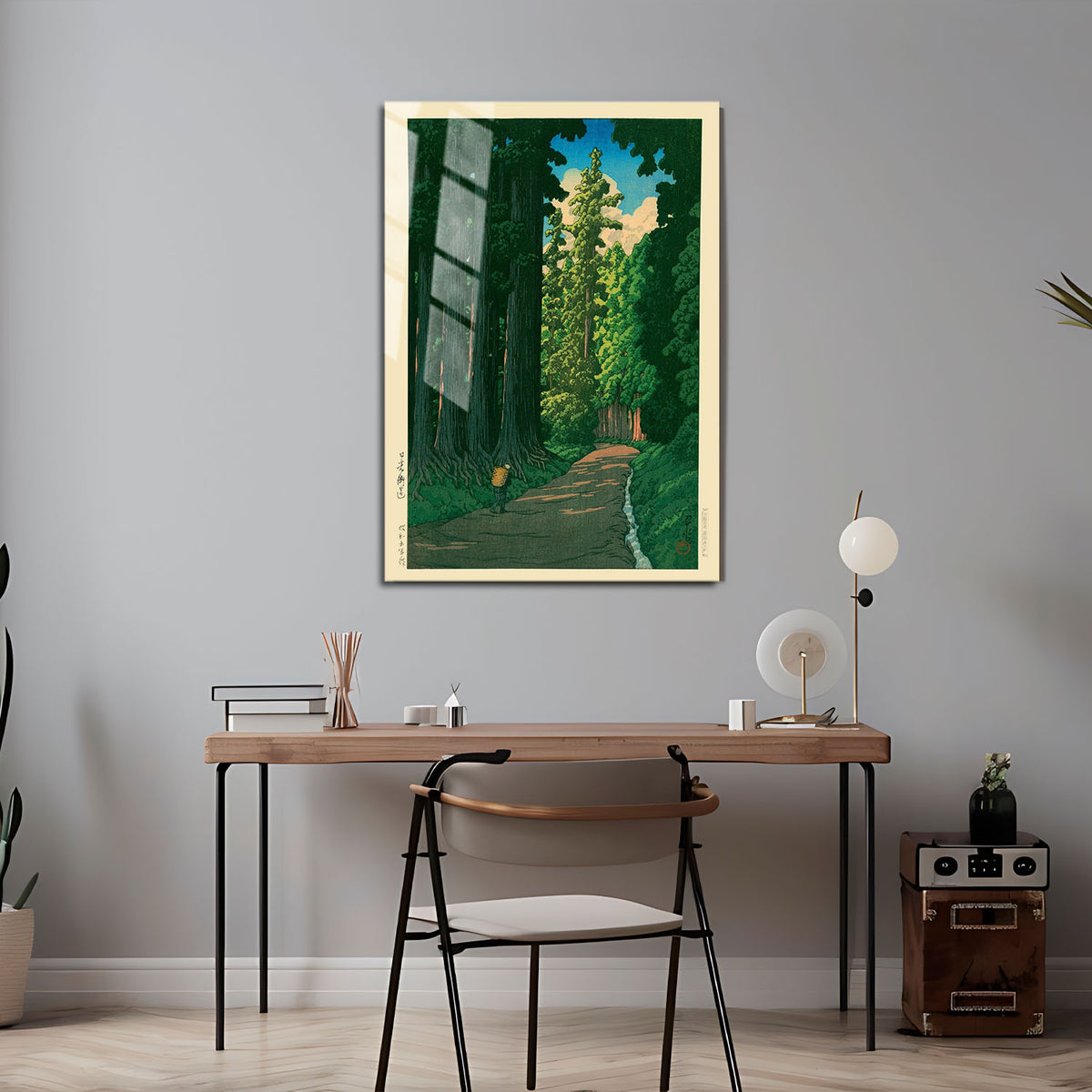 Flex Designs Metal Poster Road To Nikko by Kawase Hasui 5 x 7" Home Goods - Artist Artwork  Metal Poster