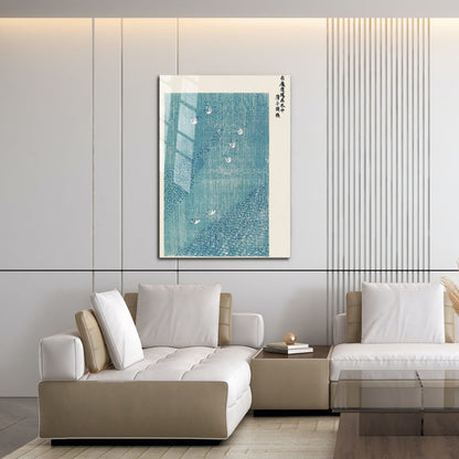 Flex Designs Metal Poster Yatsuo No Tsubaki Blue Lake by Taguchi Tomoki 16 x 24" Home Goods - Artist Artwork  Metal Poster