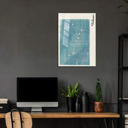Flex Designs Metal Poster Yatsuo No Tsubaki Blue Lake by Taguchi Tomoki 24 x 36" Home Goods - Artist Artwork  Metal Poster