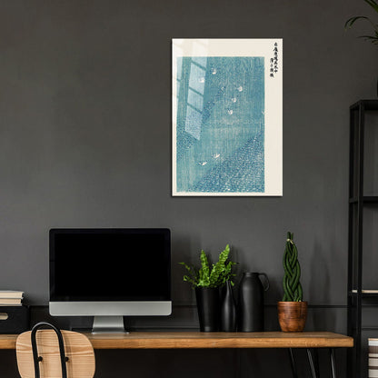 Flex Designs Metal Poster Yatsuo No Tsubaki Blue Lake by Taguchi Tomoki 24 x 36" Home Goods - Artist Artwork  Metal Poster