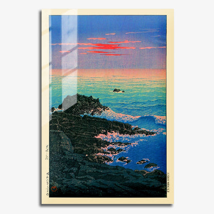 Flex Designs Metal Poster Morning of Cape Inubo by Kawase Hasui 11 x 17" Home Goods - Artist Artwork  Metal Poster