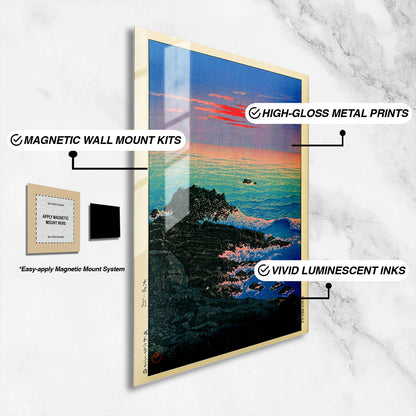 Flex Designs Metal Poster Morning of Cape Inubo by Kawase Hasui 16 x 24" Home Goods - Artist Artwork  Metal Poster