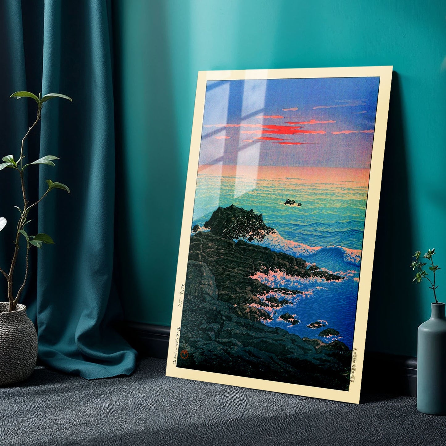 Flex Designs Metal Poster Morning of Cape Inubo by Kawase Hasui 24 x 36" Home Goods - Artist Artwork  Metal Poster