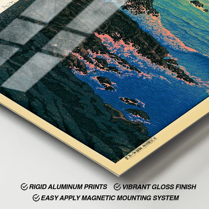 Flex Designs Metal Poster Morning of Cape Inubo by Kawase Hasui 11 x 17" Home Goods - Artist Artwork  Metal Poster