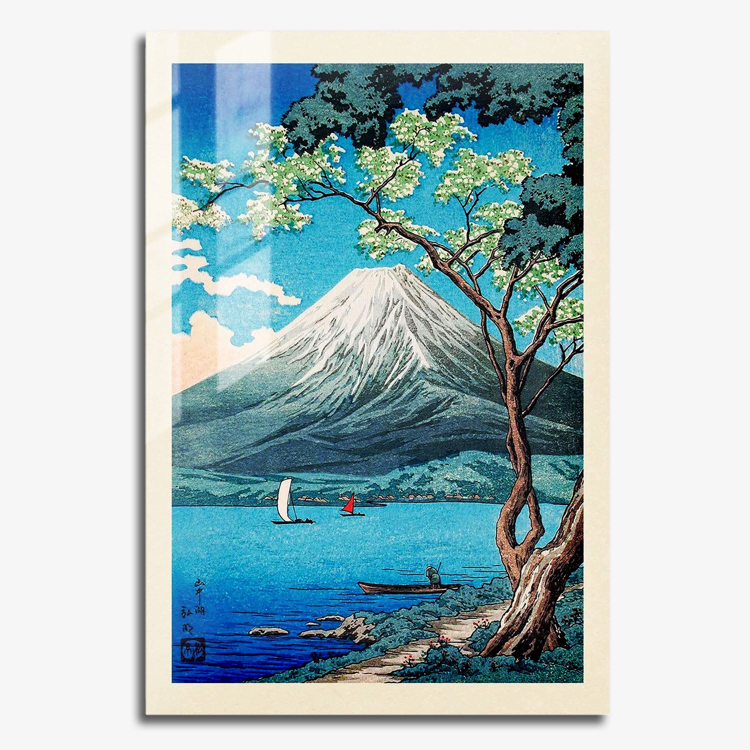Flex Designs Metal Poster Mount Fuji from Lake Yamanaka by Hiroaki Takahashi 11 x 17" Home Goods - Artist Artwork  Metal Poster