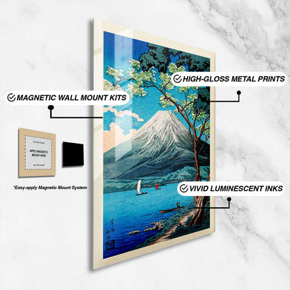 Flex Designs Metal Poster Mount Fuji from Lake Yamanaka by Hiroaki Takahashi 16 x 24" Home Goods - Artist Artwork  Metal Poster