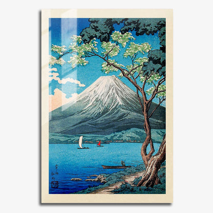 Flex Designs Metal Poster Mount Fuji from Lake Yamanaka by Hiroaki Takahashi 11 x 17" Home Goods - Artist Artwork  Metal Poster