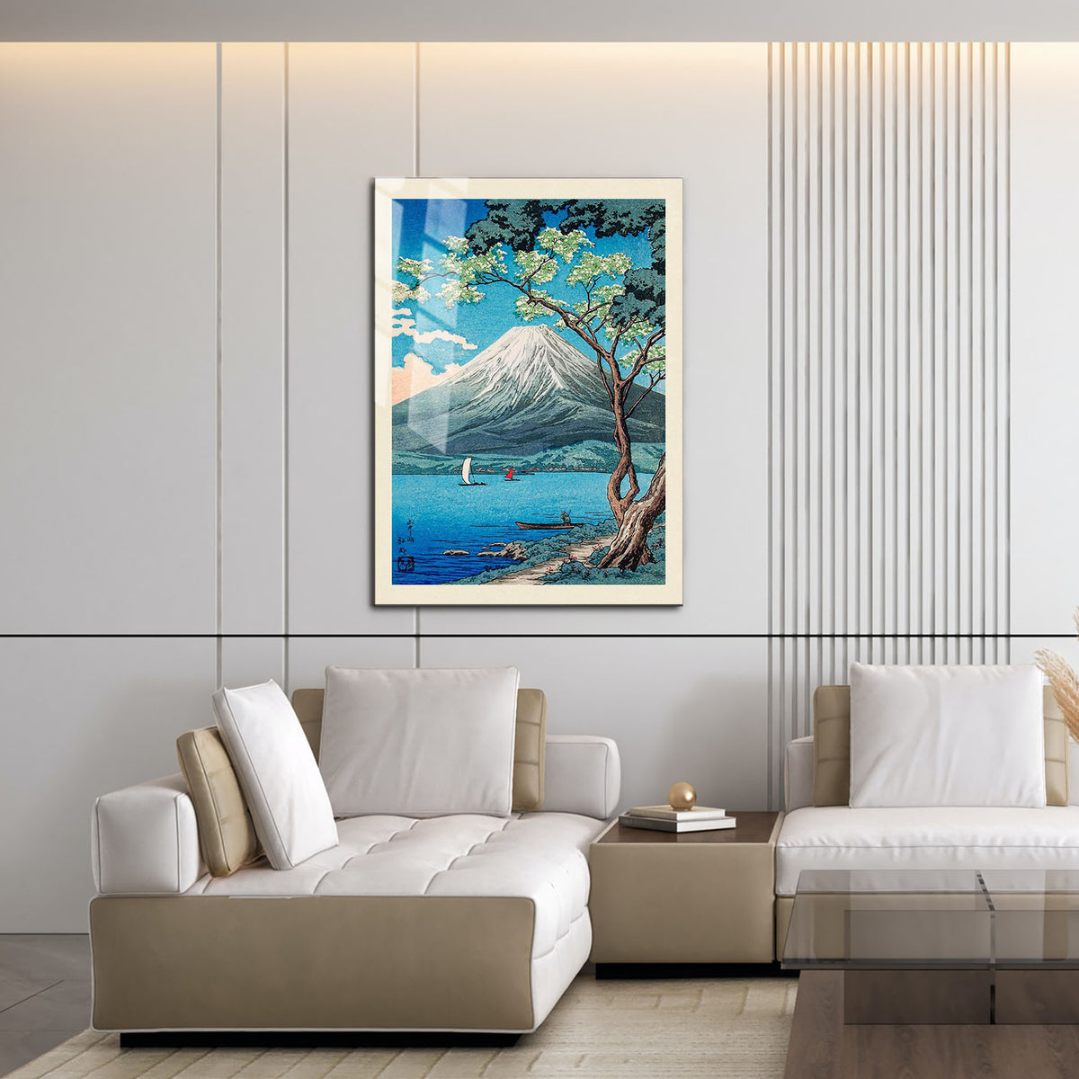 Flex Designs Metal Poster Mount Fuji from Lake Yamanaka by Hiroaki Takahashi 16 x 24" Home Goods - Artist Artwork  Metal Poster