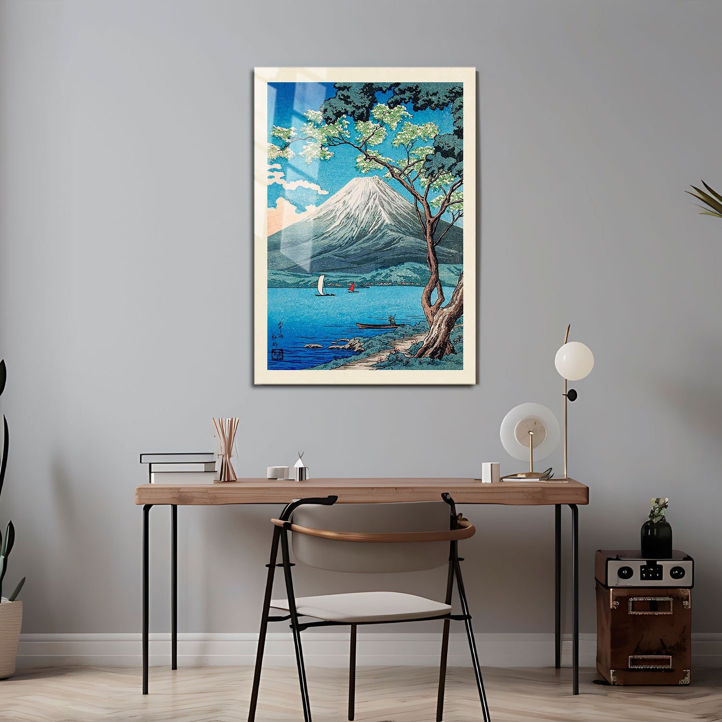 Flex Designs Metal Poster Mount Fuji from Lake Yamanaka by Hiroaki Takahashi 5 x 7" Home Goods - Artist Artwork  Metal Poster
