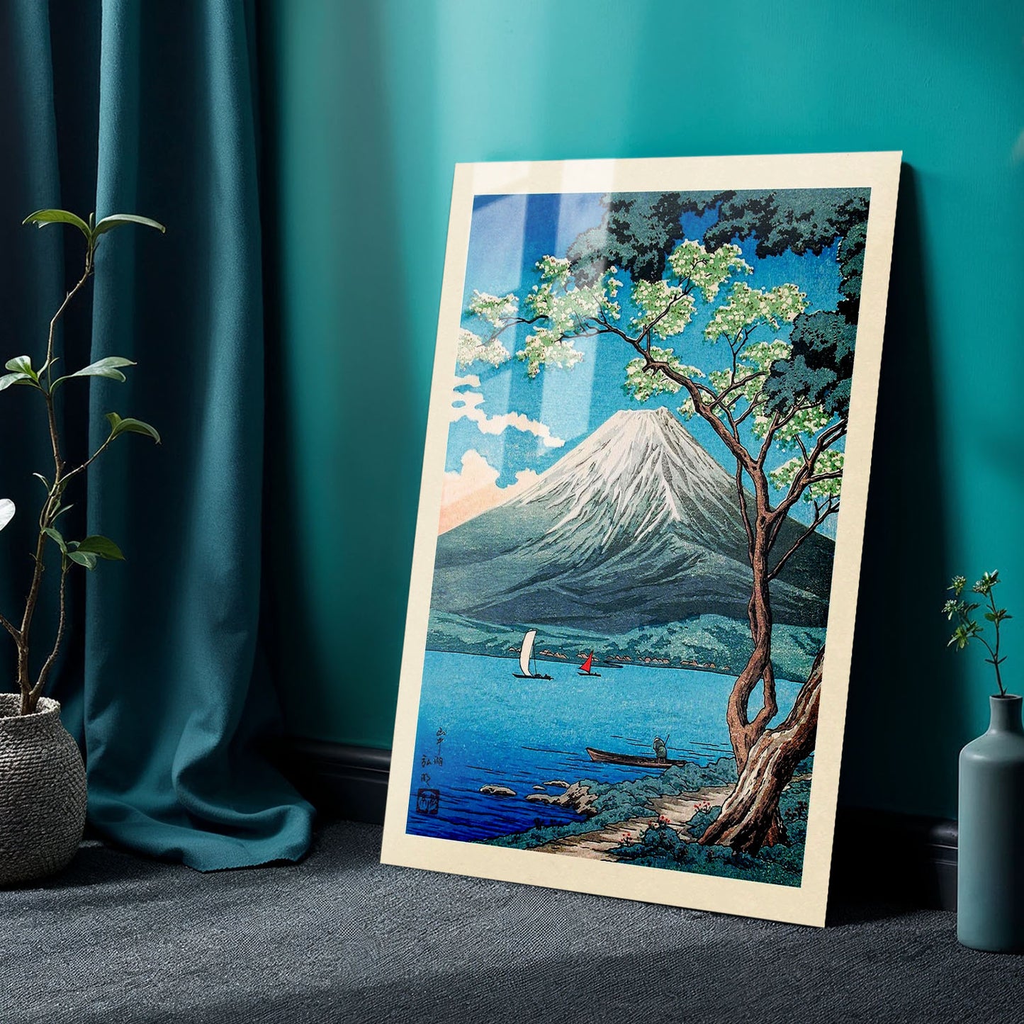 Flex Designs Metal Poster Mount Fuji from Lake Yamanaka by Hiroaki Takahashi 24 x 36" Home Goods - Artist Artwork  Metal Poster