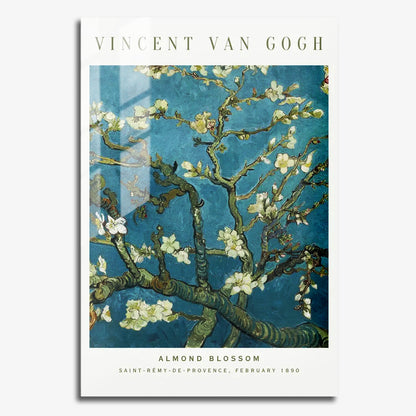 Flex Designs Metal Poster Almond Blossom by Vincent Van Gogh 11 x 17" Home Goods - Artist Artwork  Metal Poster