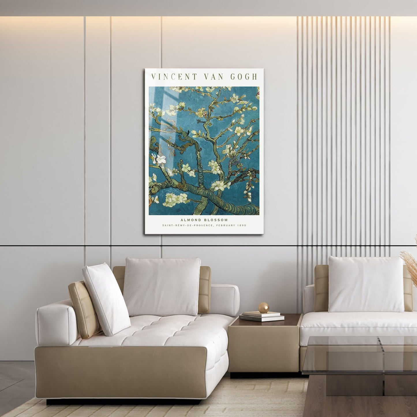 Flex Designs Metal Poster Almond Blossom by Vincent Van Gogh 16 x 24" Home Goods - Artist Artwork  Metal Poster