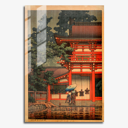 Flex Designs Metal Poster Kasuga Shrine in Nara by Kawase Hasui 11 x 17" Home Goods - Artist Artwork  Metal Poster