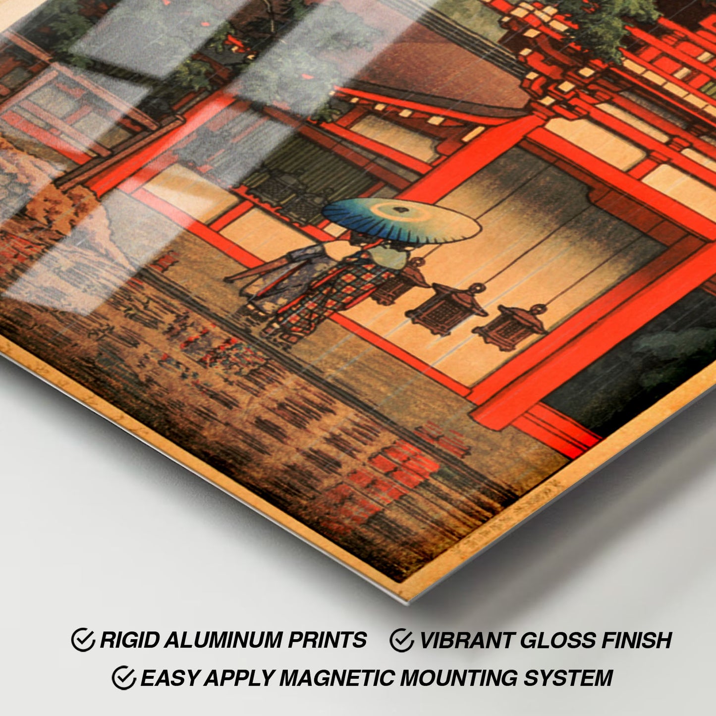 Flex Designs Metal Poster Kasuga Shrine in Nara by Kawase Hasui 11 x 17" Home Goods - Artist Artwork  Metal Poster