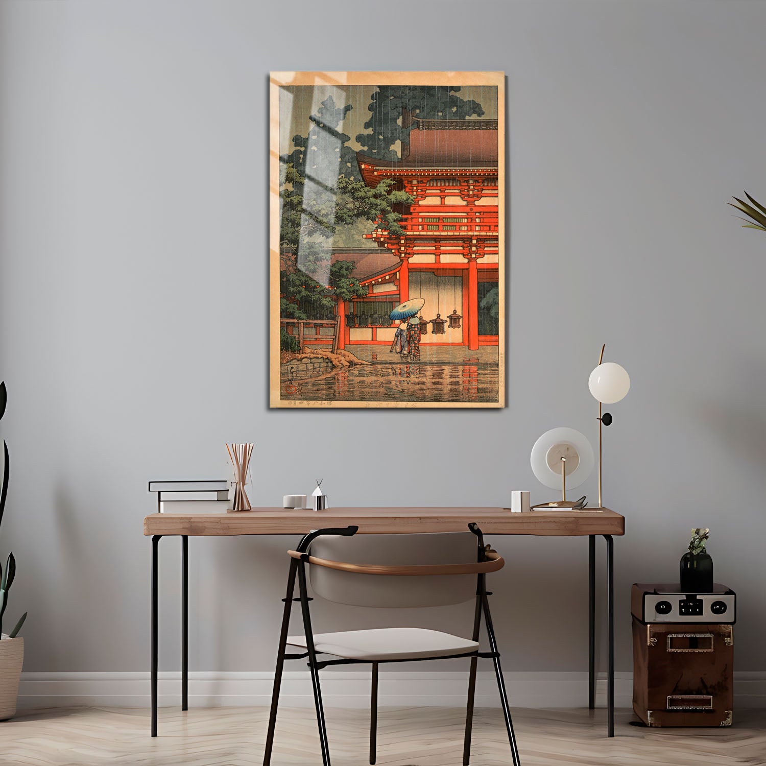 Flex Designs Metal Poster Kasuga Shrine in Nara by Kawase Hasui 5 x 7" Home Goods - Artist Artwork  Metal Poster