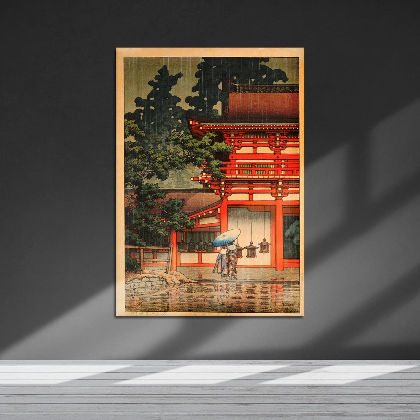 Flex Designs Metal Poster Kasuga Shrine in Nara by Kawase Hasui 5 x 7" Home Goods - Artist Artwork  Metal Poster