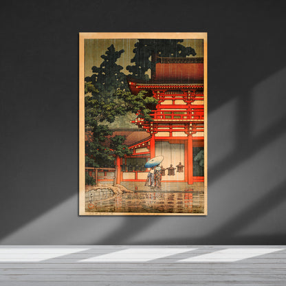 Flex Designs Metal Poster Kasuga Shrine in Nara by Kawase Hasui 5 x 7" Home Goods - Artist Artwork  Metal Poster