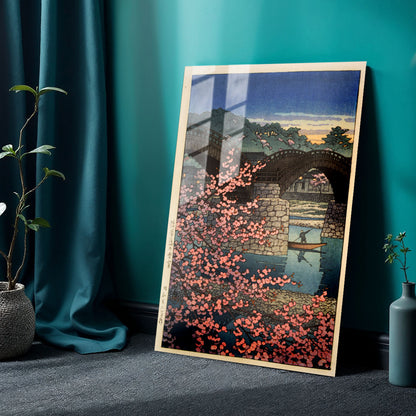 Flex Designs Metal Poster Kintai Bridge Spring by Kawase Hasui 24 x 36" Home Goods - Artist Artwork  Metal Poster