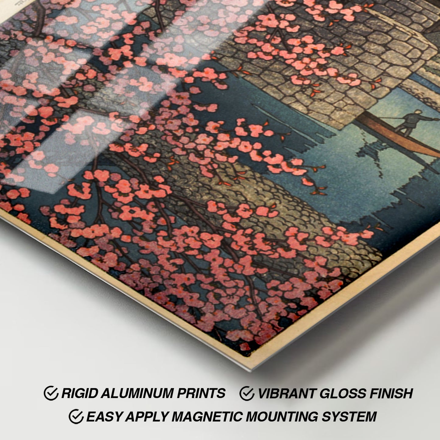 Flex Designs Metal Poster Kintai Bridge Spring by Kawase Hasui 11 x 17" Home Goods - Artist Artwork  Metal Poster